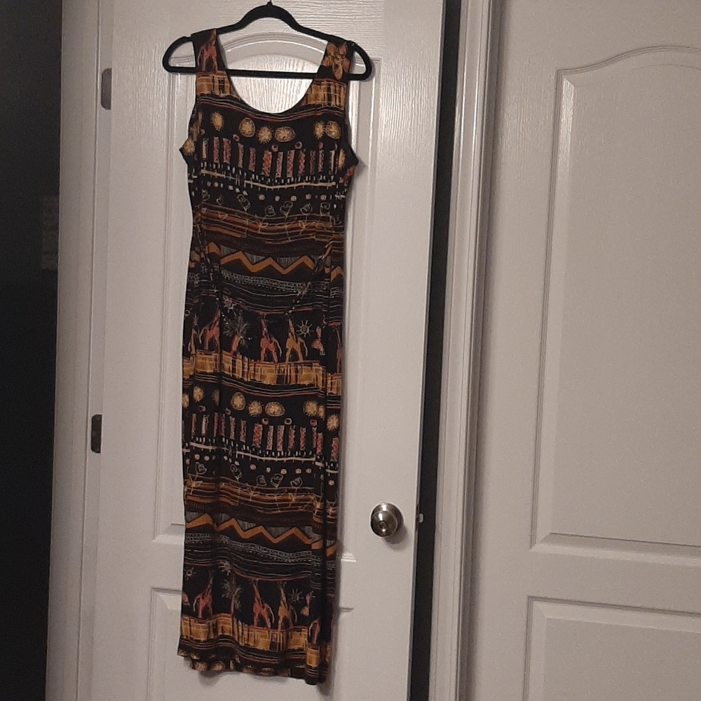 Miss Scarlet Safari Print Tank Dress